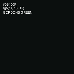 #0B100F - Gordons Green Color Image